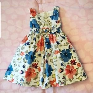 Children's Place Baby Girl Red & Blue Floral Dress